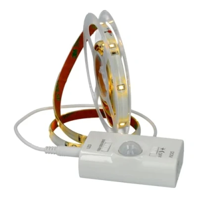 Afbeelding van Jandei 1 meter led lichtstrip met bewegingsmelder, USB oplaadbaar, flexibel en zelfklevend. Ideale nachtverlichting voor kasten, laden, meubels, keuken, trappen (warm licht)
