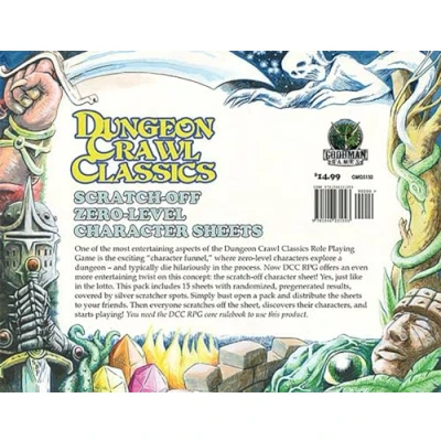 Afbeelding van Dungeon Crawl Classics RPG 0 Level Scratch Off Character Sheets