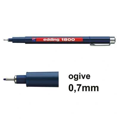 Image de Edding 1800 feutre fin de précision (0,7 mm) bleu
