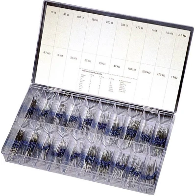 Afbeelding van TRU COMPONENTS 418714 Metaalfilmweerstand assortiment Axiaal bedraad 0.25 W 1 % 390 stuk(s)