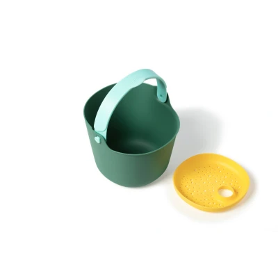 Afbeelding van Quut emmer met zeef bucki groen