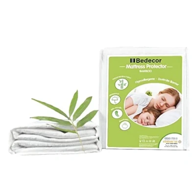Afbeelding van Bedecor 2 stuks bamboevezel, waterdicht, ultrazacht, ademend, hypoallergeen, stil, 90 x 190/200 cm