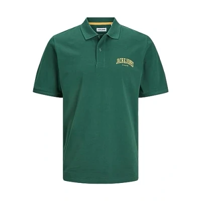 Afbeelding van JACK &amp; JONES Jjejosh Polo Ss Sn Shirt met lange mouwen voor heren, Donkergroen