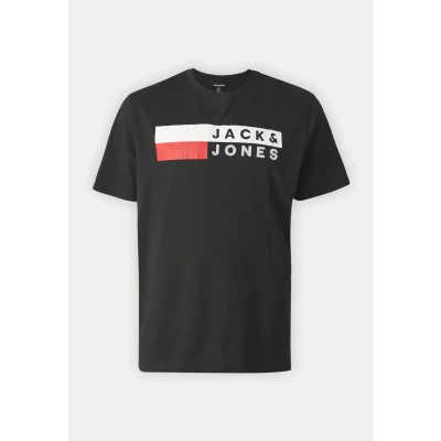 Afbeelding van Jack &amp; Jones Jjecorp LOGO TEE Oneck Tshirt print, Heren, Maat: 4XL, Black