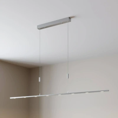 Afbeelding van LED hanglamp Lucande Arnik, 180 cm, nikkel, dimbaar, aluminium