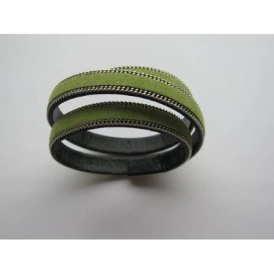 Afbeelding van Band fluweel plat 10mmx2mm groen 50CM 12291 9105