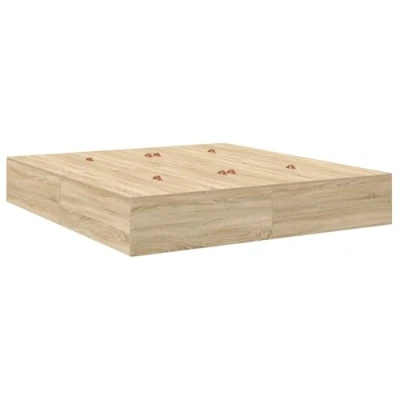 Afbeelding van vidaXL Opbergbedframe Sonoma Eiken 200x200 cm