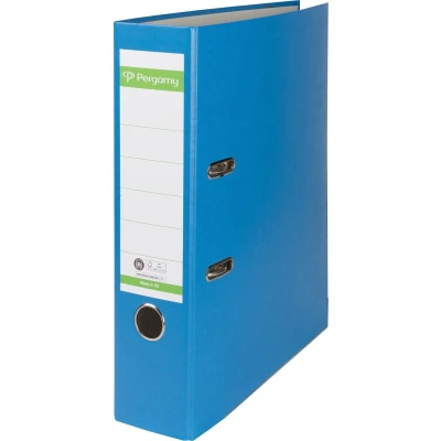 Afbeelding van Pergamy Ordner, Voor Ft A4, Uit Recycolor Papier, Rug Van 8 Cm, Blauw Ordner