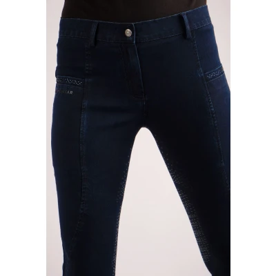 Image de Montar Pantalon d&#039;Équitation Crystal Full Grip Denim 164