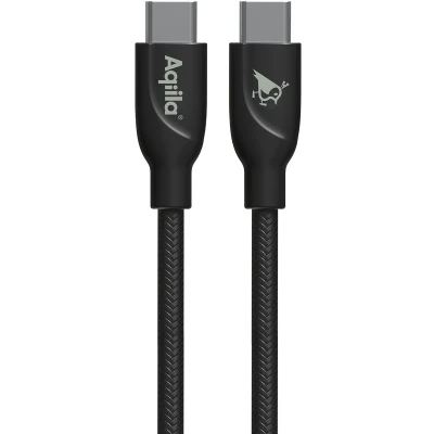 Afbeelding van Aqiila Laadkabel USB C naar 240W, 480Mbps, Snellader Kabel PD, 1 meter, gevlochten, Cablebird CB11 Zwart