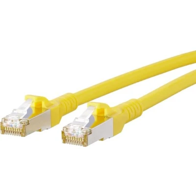 Afbeelding van Metz Connect 1308451077 E RJ45 Netwerkkabel, patchkabel CAT 6A S/FTP 1.00 m Geel Snagless 1 stuk(s)