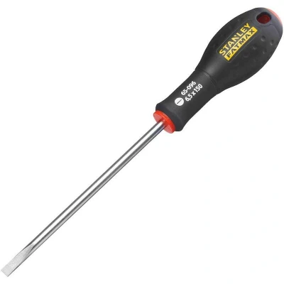Afbeelding van Stanley 0 65 096 schroevendraaier met parallelle punt 6,5 x 150 mm productreeks FatMax gemaakt in Frankrijk lemmet van staal vingerafdruk Soft Grip handvat bijna onbreekbaar corrosiebescherming