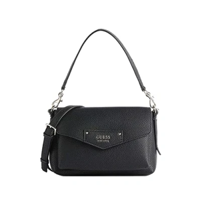 Afbeelding van Guess Eco Brenton Flap Shoulder Bag black Damestas