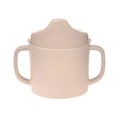 Image de LÄSSIG Tasse à boire pour enfants avec anse et couvercle amovible, sans BPA, lave vaisselle micro ondes 150 ml/Sippy Cup PP/Cellulose Uni powder pink