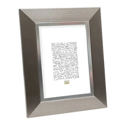 Afbeelding van Deknudt Frames fotolijst S41ND1 zilver met zilverbies 15x20 cm