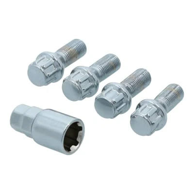 Image de Carpoint boulons de roue antivol M14 x 1,5 L25 conique 4 pièces