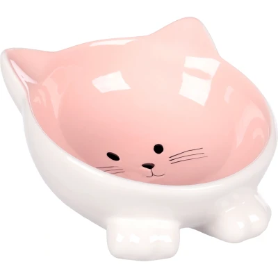 Afbeelding van Flamingo Puzi Eet En Drinkpot Katten Eetpot Roze 125ml 1st 139063