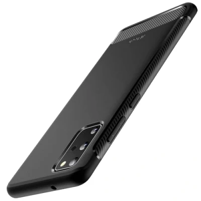 Afbeelding van JETech Dunne beschermhoes voor Samsung Galaxy S20 5G (2020), telefoonhoes, ultradun, schokbestendig, met koolstofvezel design (zwart)