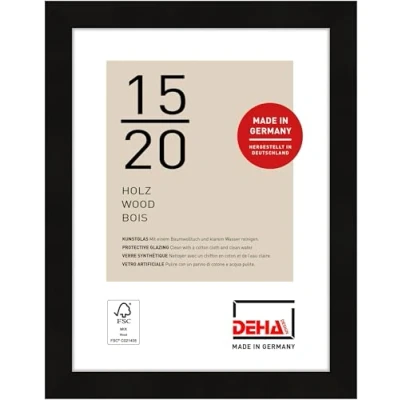 Afbeelding van DEHA Design Fontana houten portretlijst, 15 x 20 cm, zwart