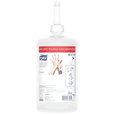 Afbeelding van Tork Antimicrobiële handzeep Liquid S1, dermatologisch getest, 1 x 1000 ml, 420709