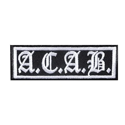 Afbeelding van Biker Quote A.C.A.B. Opstrijkbare patch strijkapplicaties 9 x 3 cm