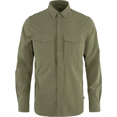 Afbeelding van Abisko Trekking Overhemd Heren Light Olive 300 S Groen Outdoor Shirt