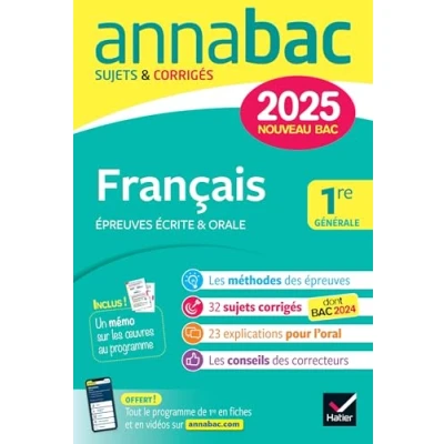 Afbeelding van ANNABAC 2025 FRANCAIS 1RE GENERALE