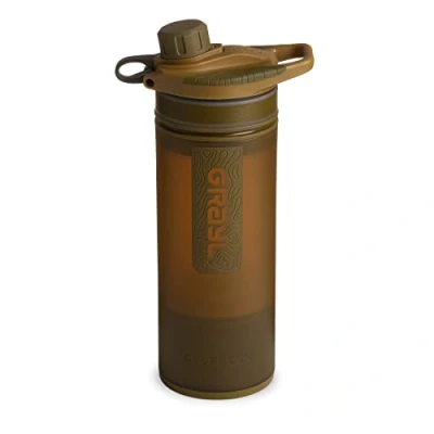 Afbeelding van GRAYL GeoPress 710 ml waterfilter voor buiten, drinkwater, verwijdert 99,99% van alle bacteriën en virussen, perfect kamperen, survival reizen (Coyote Brown)