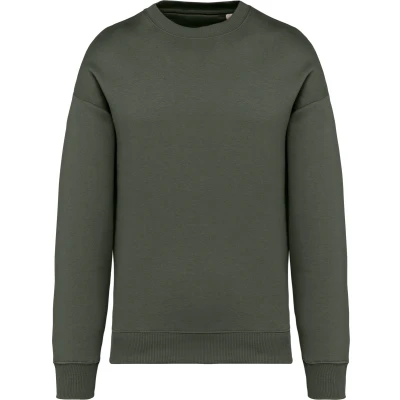Afbeelding van Native Spirit Ecologische oversized uniseks sweater met ronde hals NS407 Organic khaki