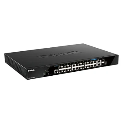 Image de D Link DGS 1520 28MP Commutateur C3 intelligent 20 x 10/100/1000 (PoE+) + 4 2.5G 2 10 Gigabit Ethernet SFP+ Montable sur rack PoE+ (370 W)