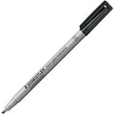 Afbeelding van Staedtler 312 9 markeerstift 1 stuk(s) Zwart Beitelvormige punt Water soluble