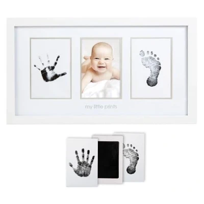 Afbeelding van Pearhead P63002 babyfotolijst set met schoon inktkussen, wit