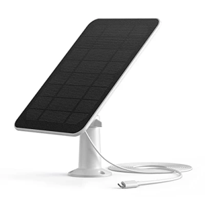 Afbeelding van SwitchBot zonnepaneel voor buitenspot, 5 W beveiligingscamera, waterdicht, 360 graden verstelbaar, continue stroomvoorziening