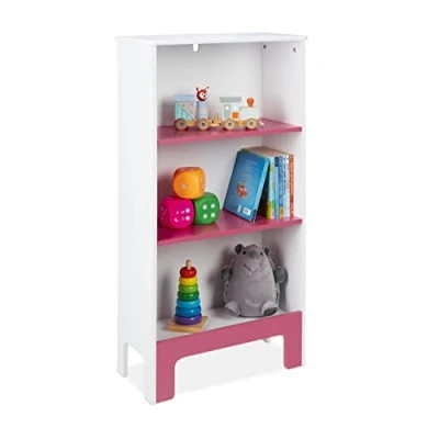 Afbeelding van Relaxdays speelgoed opbergkast kinderboekenkast opbergrek babykamer open kinderkast