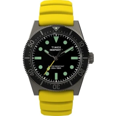 Afbeelding van Timex Deep Water Reef TW2W74800 Horloge Rubber Geel Ø 41 mm