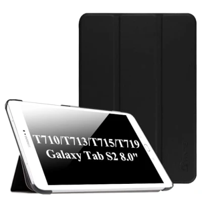 Afbeelding van Fintie Beschermhoes compatibel met Samsung Galaxy Tab S2 8.0 T710/T713/T715/T719 (8 inch) tablet, ultradun, ultralicht, automatische slaap /wekfunctie, zwart