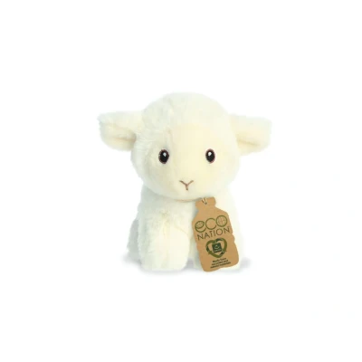 Afbeelding van Eco Nation Pluchen Knuffel Mini Lammetje 13 cm