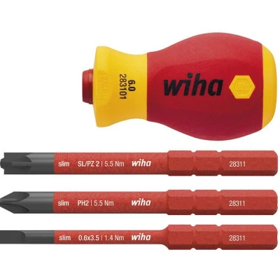 Afbeelding van Wiha SoftFinish electric slimVario VDE Verwisselbaar handvat Heftdoorsnede: 34 mm Geschikt voor: Torque, slimBit