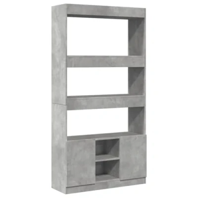 Afbeelding van vidaXL Hoge kast 92x33x180 cm bewerkt hout betongrijs