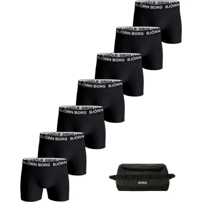 Afbeelding van Björn Borg Cotton Stretch Brief Boxershorts + Wash Bag Heren (7 pack) Maat L