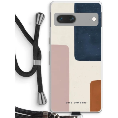 Afbeelding van Case Company® hoesje met Koord geschikt voor Google Pixel 7 Geo #5 Telefoonhoesje Zwart Bescherming aan alle Kanten en Over de Schermrand