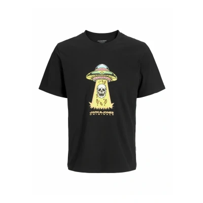 Afbeelding van JACK &amp; JONES Joranatomy Skull Tee Ss Crew Neck Sn T shirt schedel heren (1 stuk), zwart., L