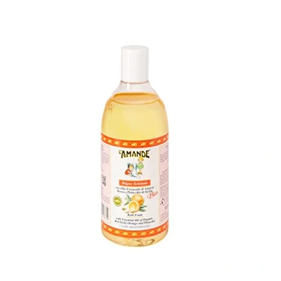 Afbeelding van L&#039;AMANDE schuimbad voor mannen en vrouwen Citrus met natuurlijke etherische oliën, reinigings vochtinbrengende gel het lichaam, zacht anti aging werking oranje rood