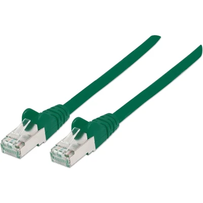 Afbeelding van Intellinet 740968 RJ45 Netwerkkabel, patchkabel CAT 6A S/FTP 5.00 m Groen Folie afscherming, Afscherming gevlochten, Afgeschermd, Halogeenvrij 1 stuk(s)