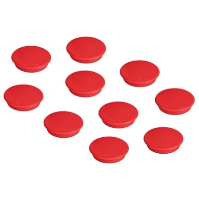 Afbeelding van FRANKEN Verpakking met 10 ronde magneten, diameter 24 mm, rood