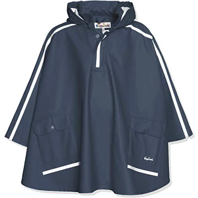 Afbeelding van Playshoes Regenponcho Kinderen Blauw Maat 128