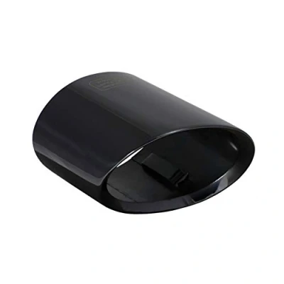 Afbeelding van L&amp;P A301 uitlaat zwart roestvrij staal ovaal eindstuk gepolijst plug &amp; play compatibel met BMW e81 e82 e87 e88 serie 1 LCI 116d 118d 120d 123d X1 e84 16d 18d 20d 23d