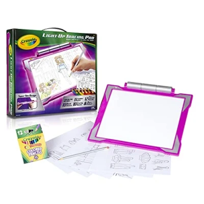 Afbeelding van Crayola Hobbypakket Lichtgevend Tekenbord Voor Kinderen 12 Kleurpotloden