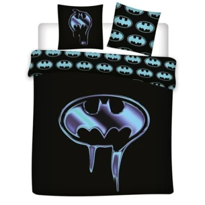Afbeelding van Batman Dekbedovertrek Logo Lits Jumeaux 240 x 220 cm Polyester katoen