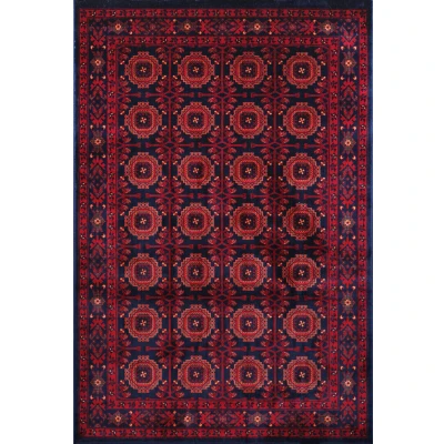 Afbeelding van Keshan Oosters Laagpolig Klassiek Vintage Vloerkleed Tapijt Blauw / Navy 300x400 cm Rechthoek Polyester Tapijtenloods